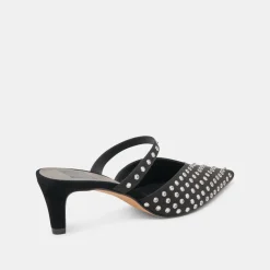 KANIKA MID CRYSTAL STUD HEELS BLACK CRYSTAL^Dolce Vita New
