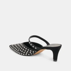 KANIKA MID CRYSTAL STUD HEELS BLACK CRYSTAL^Dolce Vita New