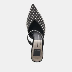 KANIKA MID CRYSTAL STUD HEELS BLACK CRYSTAL^Dolce Vita New