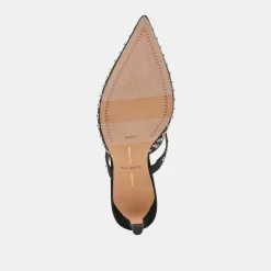 KANIKA MID CRYSTAL STUD HEELS BLACK CRYSTAL^Dolce Vita New