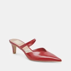 KANIKA MID HEELS RED CRINKLE PATENT^Dolce Vita Online