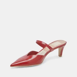 KANIKA MID HEELS RED CRINKLE PATENT^Dolce Vita Online