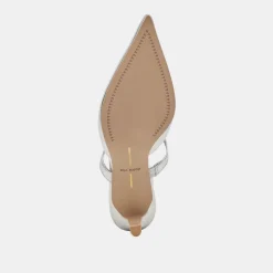 KANIKA MID HEELS SILVER DISTRESSED LEATHER^Dolce Vita Outlet