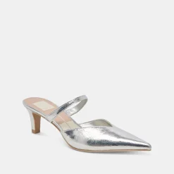 KANIKA MID HEELS SILVER DISTRESSED LEATHER^Dolce Vita Outlet