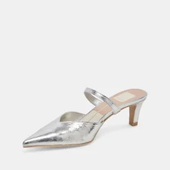 KANIKA MID HEELS SILVER DISTRESSED LEATHER^Dolce Vita Outlet