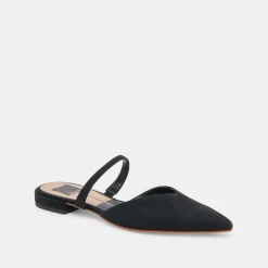 KANIKA WIDE FLATS ONYX SUEDE^Dolce Vita Clearance