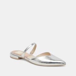 KANIKA WIDE FLATS SILVER DISTRESSED LEATHER^Dolce Vita Best