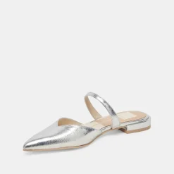 KANIKA WIDE FLATS SILVER DISTRESSED LEATHER^Dolce Vita Best