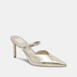 KANIKA WIDE HEELS PLATINUM DISTRESSED LEATHER^Dolce Vita Sale