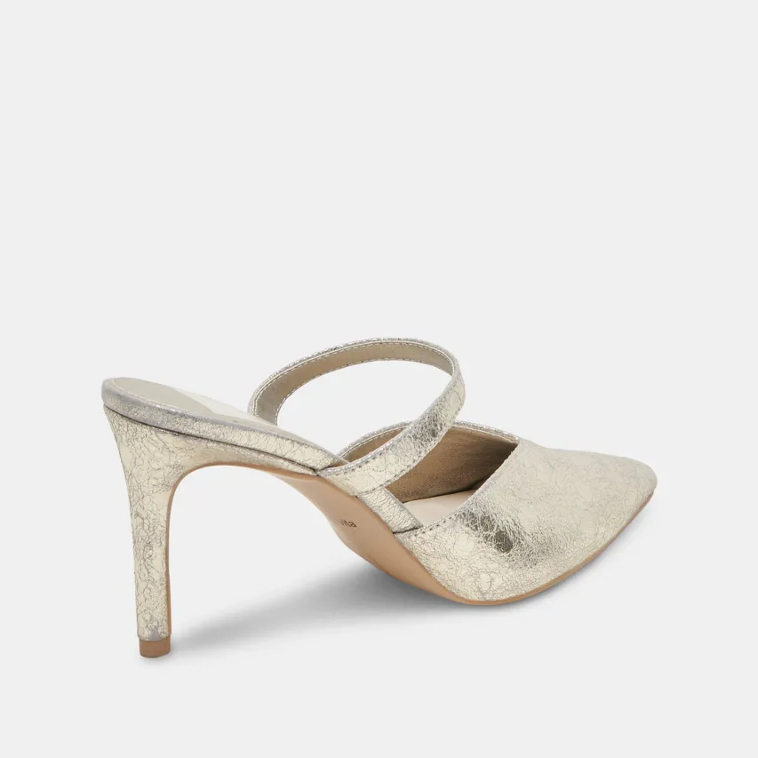 KANIKA WIDE HEELS PLATINUM DISTRESSED LEATHER^Dolce Vita Sale