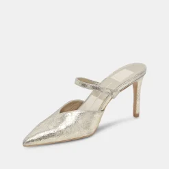 KANIKA WIDE HEELS PLATINUM DISTRESSED LEATHER^Dolce Vita Sale