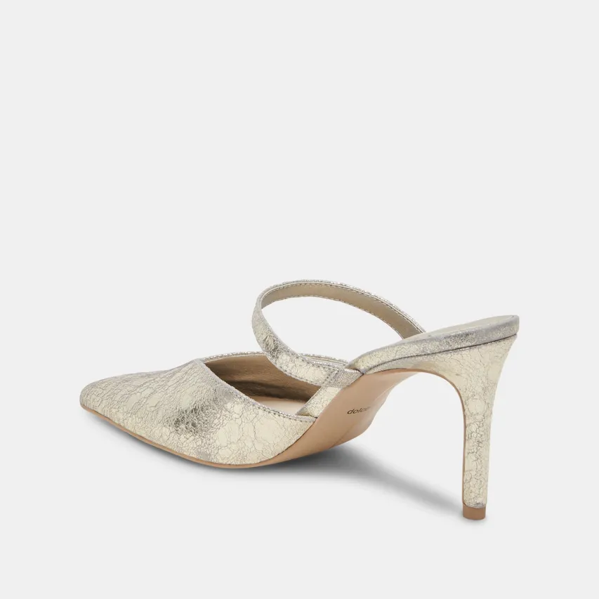 KANIKA WIDE HEELS PLATINUM DISTRESSED LEATHER^Dolce Vita Sale