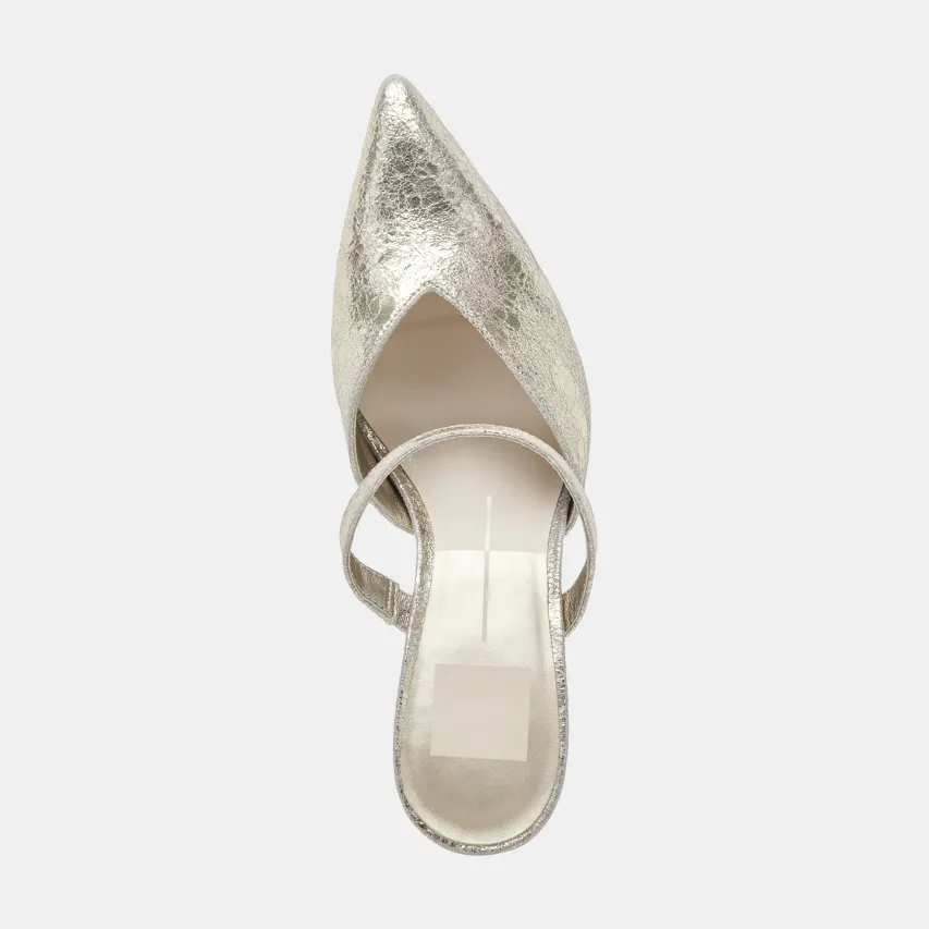 KANIKA WIDE HEELS PLATINUM DISTRESSED LEATHER^Dolce Vita Sale