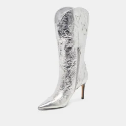 KASEDY BOOTS SILVER DISTRESSED LEATHER^Dolce Vita New