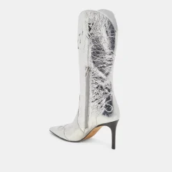 KASEDY BOOTS SILVER DISTRESSED LEATHER^Dolce Vita New