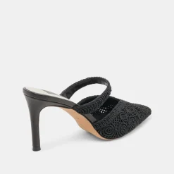 KASSY HEELS ONYX MACRAME^Dolce Vita Fashion