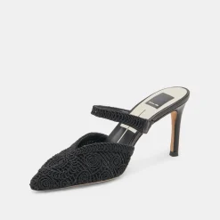 KASSY HEELS ONYX MACRAME^Dolce Vita Fashion