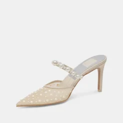 KATIK PEARL HEELS IVORY MESH^Dolce Vita Online
