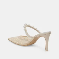 KATIK PEARL HEELS IVORY MESH^Dolce Vita Online