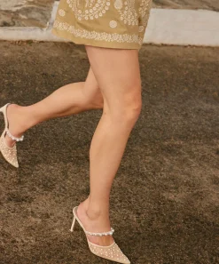 KATIK PEARL HEELS IVORY MESH^Dolce Vita Online