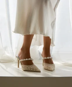 KATIK PEARL HEELS IVORY MESH^Dolce Vita Online
