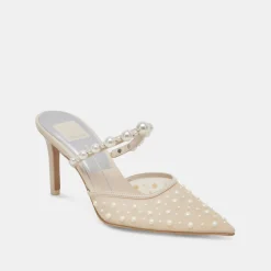 KATIK PEARL HEELS IVORY MESH^Dolce Vita Online