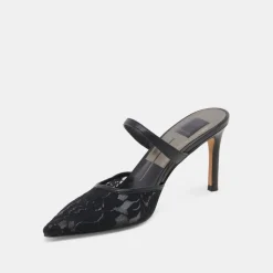 KATIK WIDE HEELS BLACK FLORAL LACE^Dolce Vita Outlet