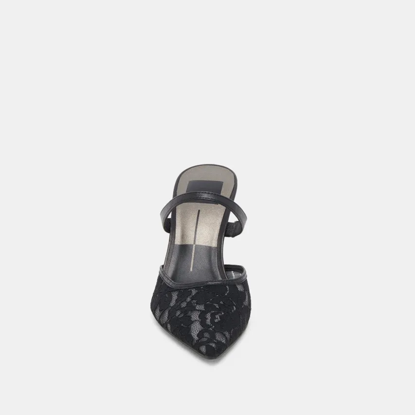 KATIK WIDE HEELS BLACK FLORAL LACE^Dolce Vita Outlet