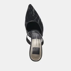 KATIK WIDE HEELS BLACK FLORAL LACE^Dolce Vita Outlet