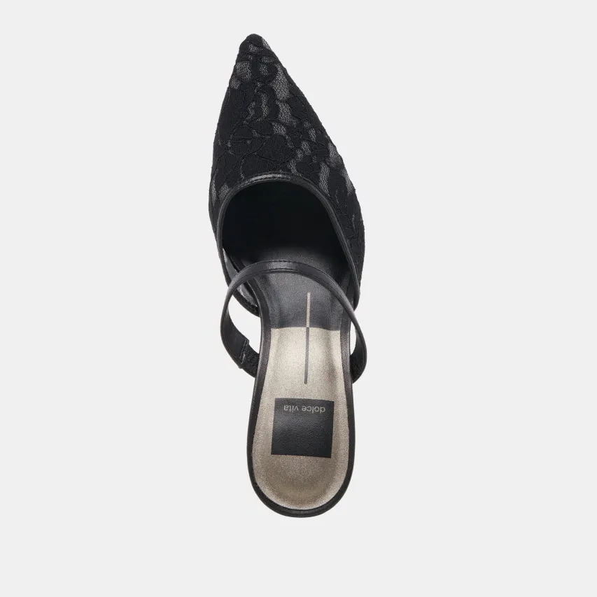 KATIK WIDE HEELS BLACK FLORAL LACE^Dolce Vita Outlet