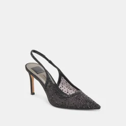 KAYE CRYSTAL HEELS BLACK MESH^Dolce Vita Clearance