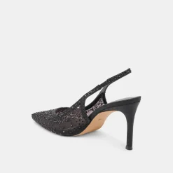 KAYE CRYSTAL HEELS BLACK MESH^Dolce Vita Clearance