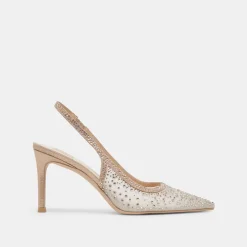KAYE CRYSTAL HEELS GOLD MESH^Dolce Vita Outlet