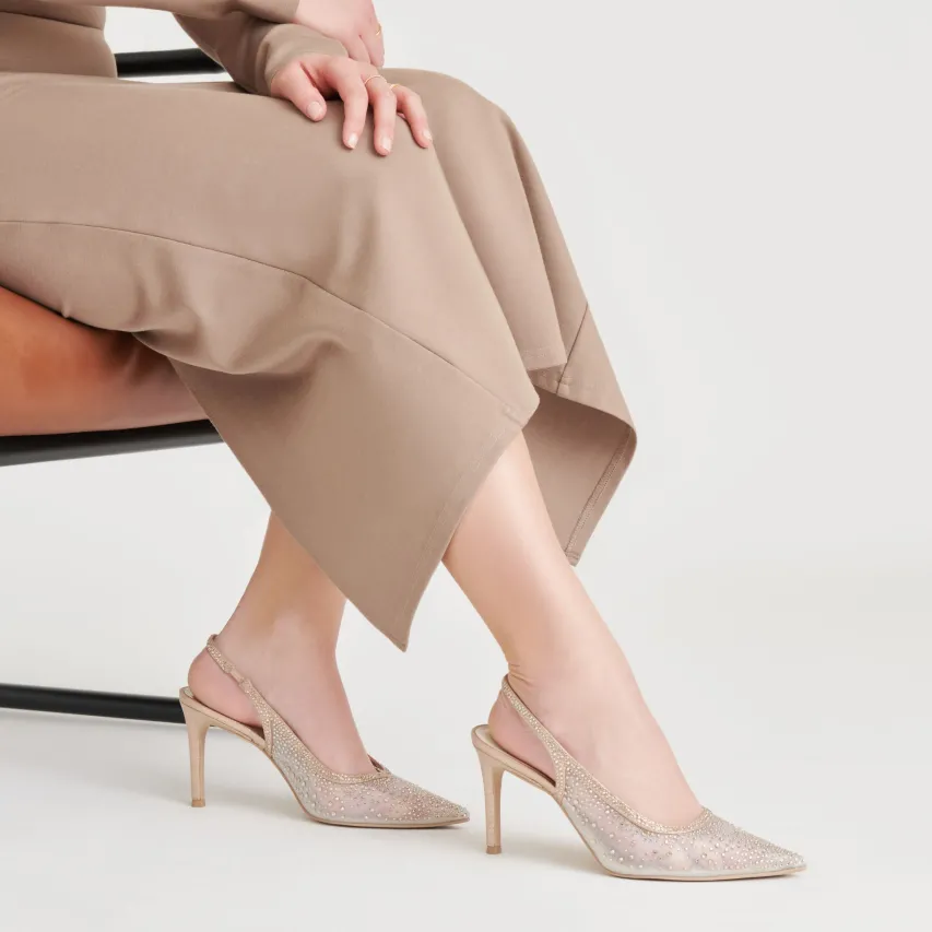 KAYE CRYSTAL HEELS GOLD MESH^Dolce Vita Outlet