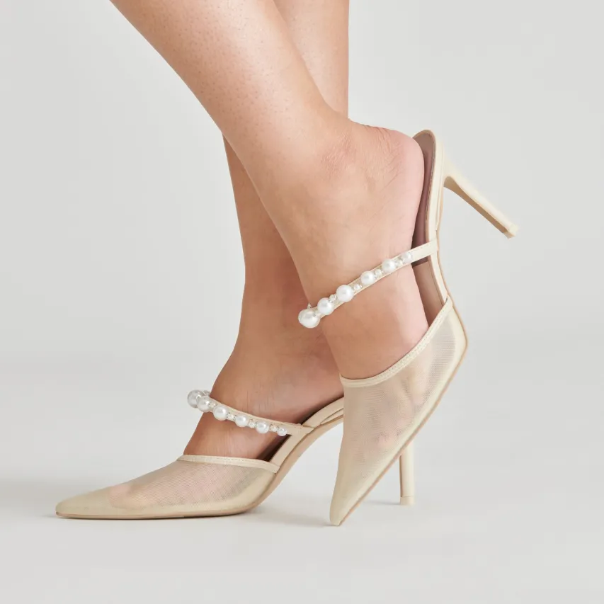 KAYSIE PEARL HEELS IVORY MESH^Dolce Vita Sale