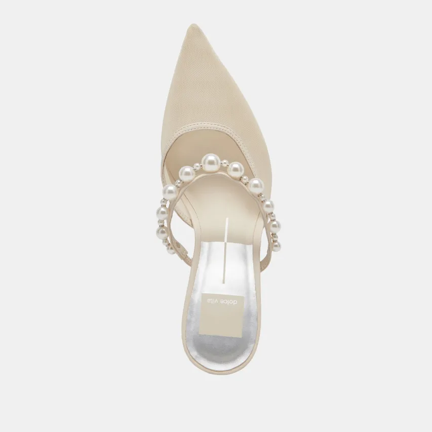 KAYSIE PEARL HEELS IVORY MESH^Dolce Vita Sale