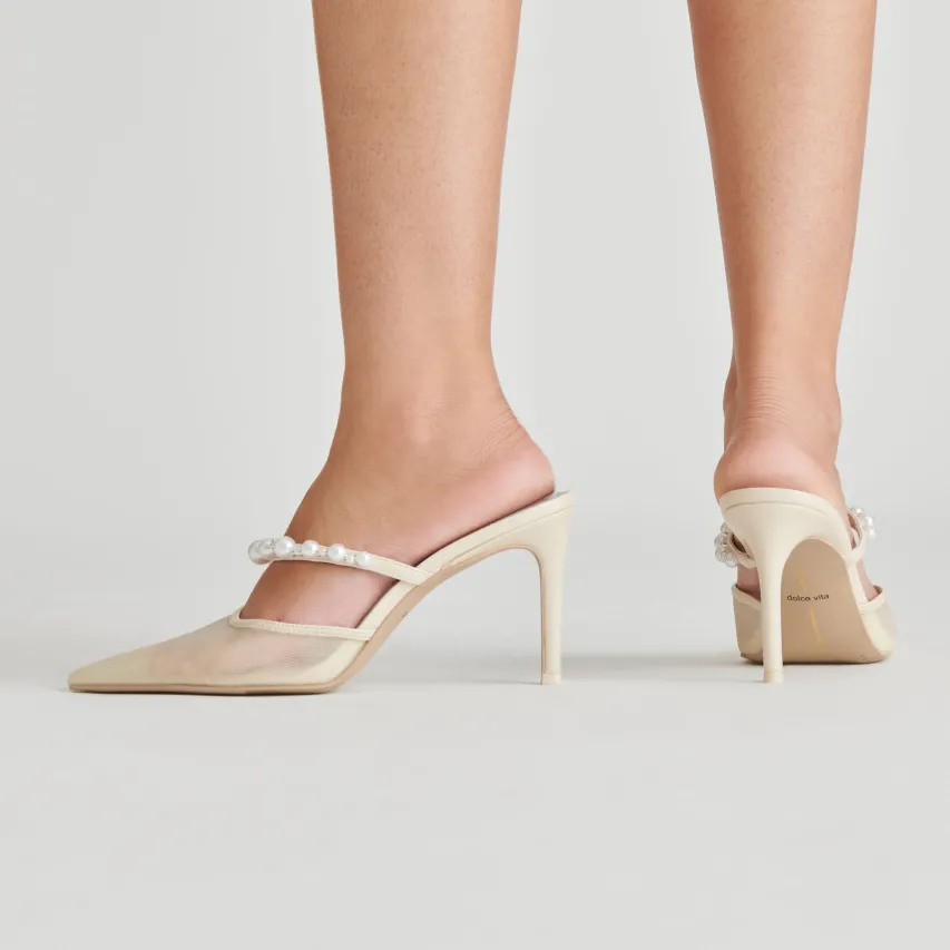 KAYSIE PEARL HEELS IVORY MESH^Dolce Vita Sale