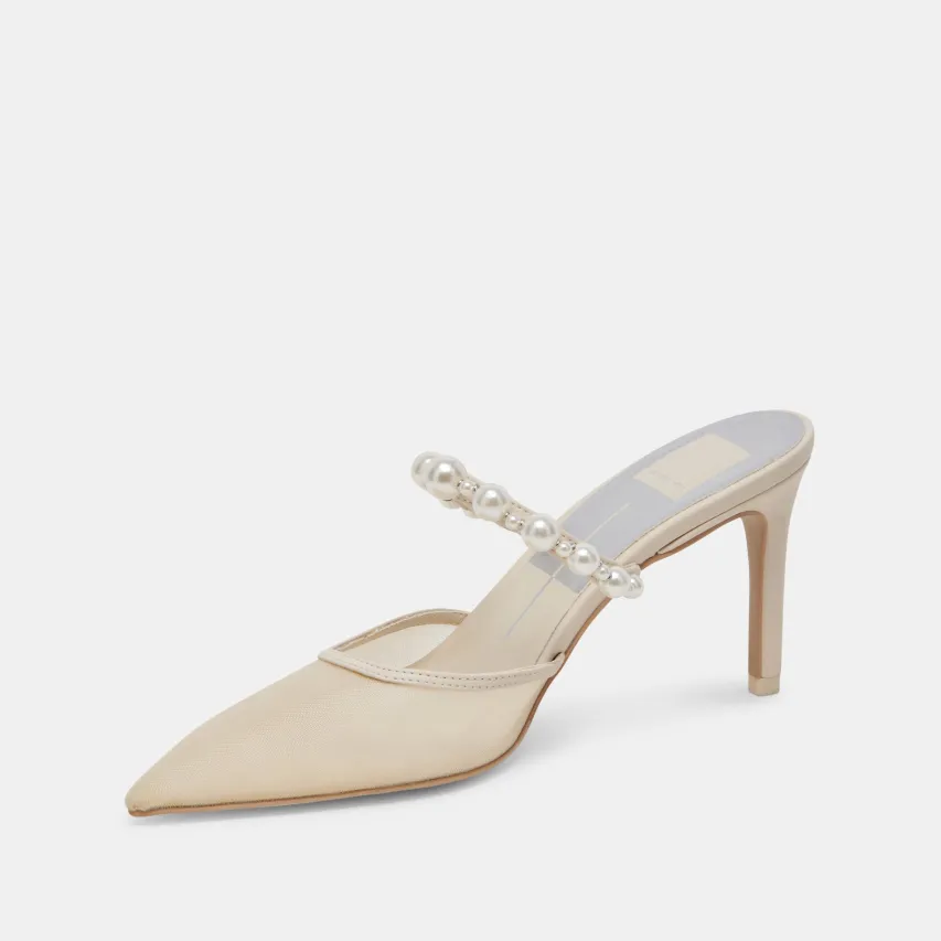 KAYSIE PEARL HEELS IVORY MESH^Dolce Vita Sale