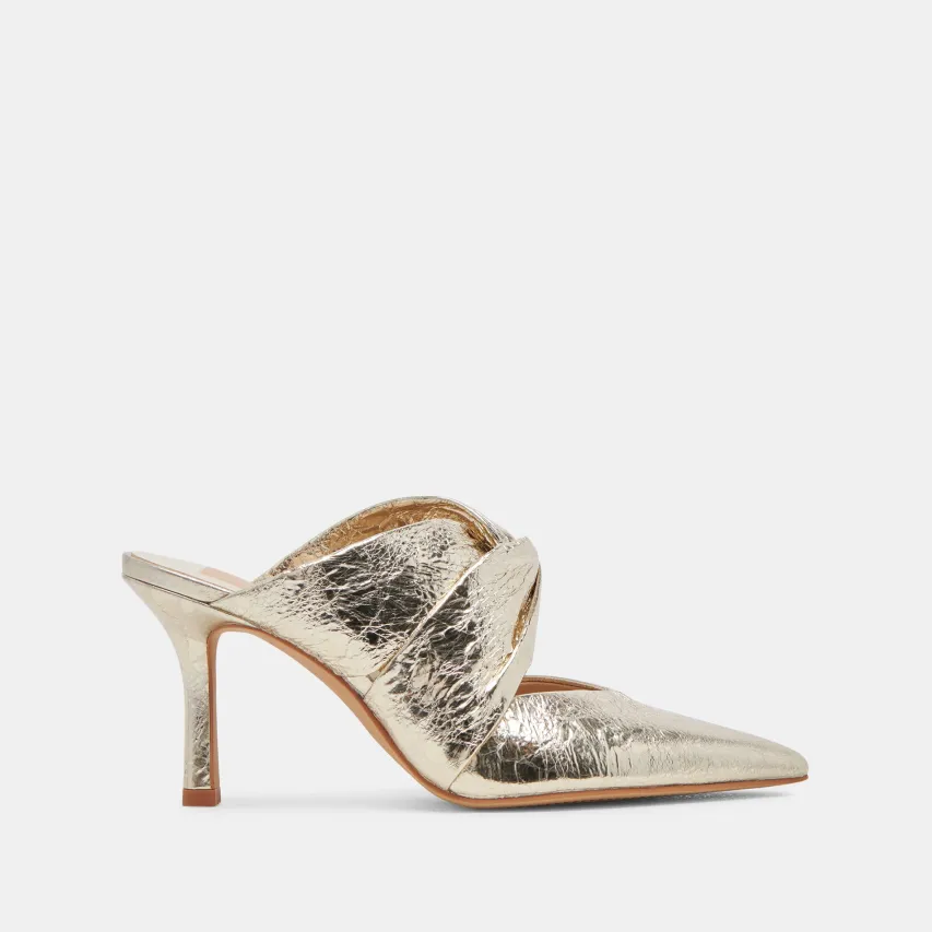 KELSY HEELS PLATINUM DISTRESSED LEATHER^Dolce Vita Fashion