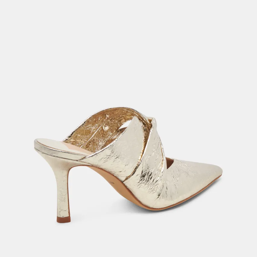 KELSY HEELS PLATINUM DISTRESSED LEATHER^Dolce Vita Fashion