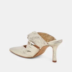 KELSY HEELS PLATINUM DISTRESSED LEATHER^Dolce Vita Fashion
