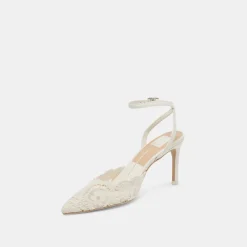 KENEDY HEELS WHITE CROCHET^Dolce Vita Best