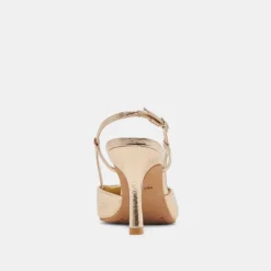 KIM HEELS GOLD DISTRESSED LEATHER^Dolce Vita Online