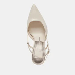 KIM HEELS IVORY CRINKLE PATENT^Dolce Vita Best