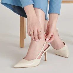 KIM HEELS IVORY CRINKLE PATENT^Dolce Vita Best