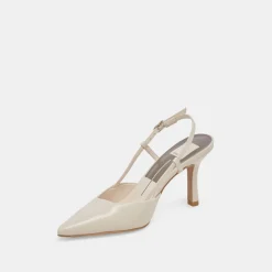 KIM HEELS IVORY CRINKLE PATENT^Dolce Vita Best