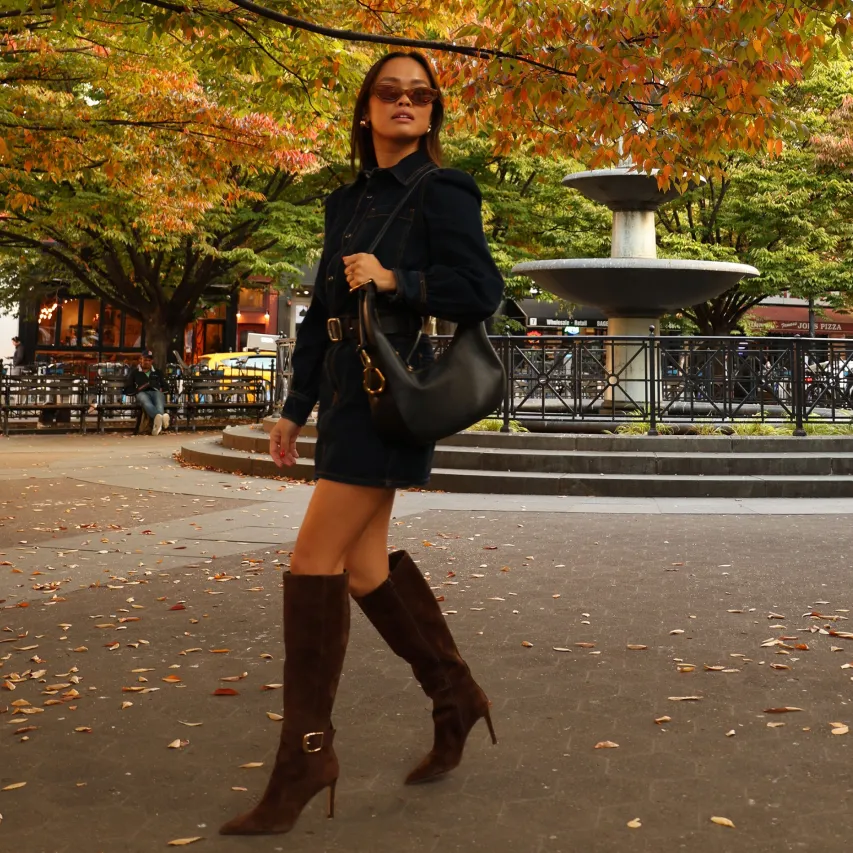 KINZY BOOTS DK BROWN SUEDE^Dolce Vita Sale