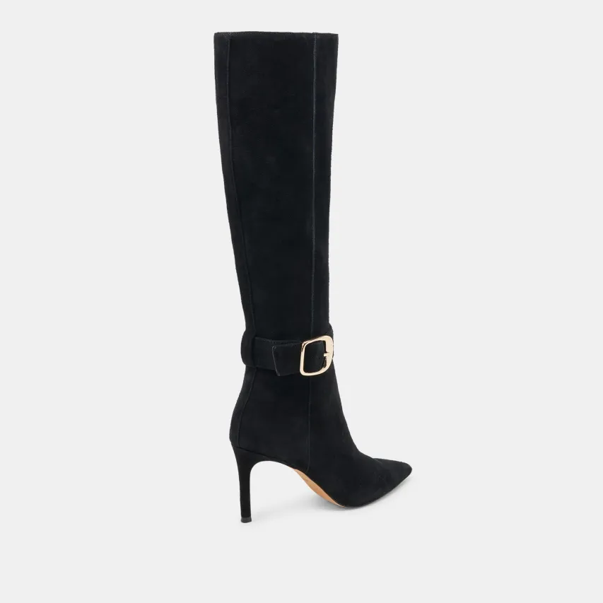KINZY BOOTS ONYX SUEDE^Dolce Vita Fashion