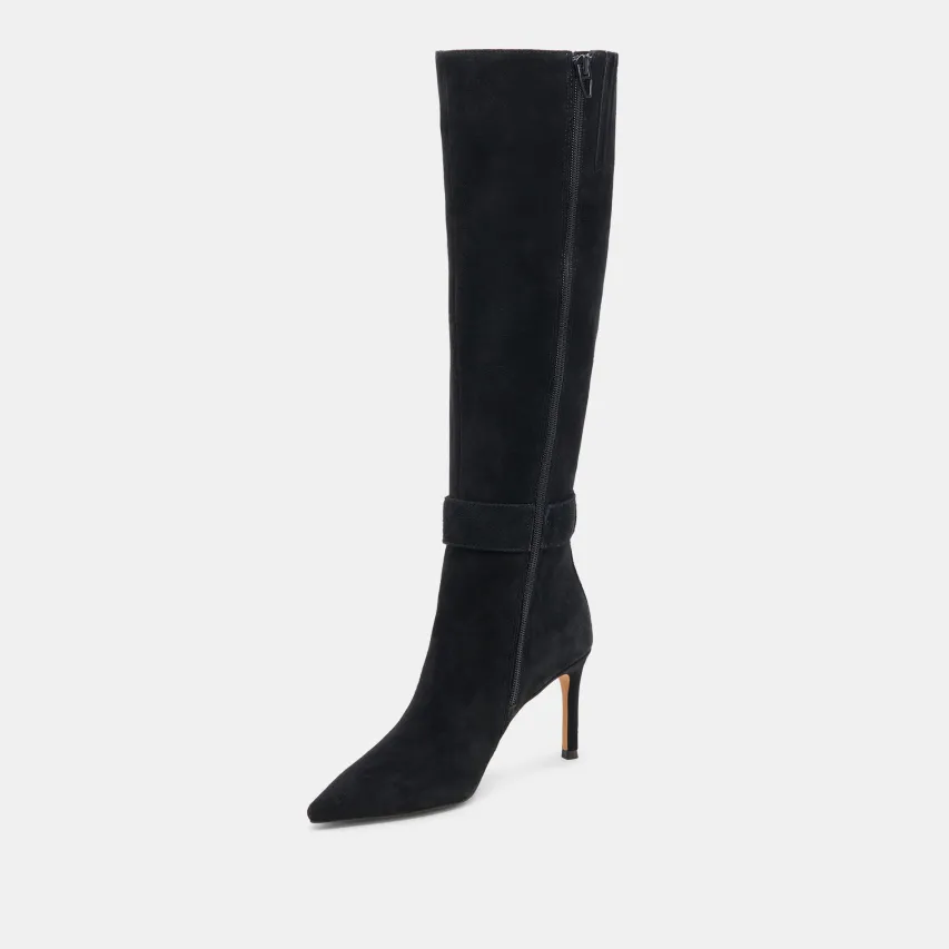 KINZY BOOTS ONYX SUEDE^Dolce Vita Fashion