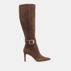 KINZY WIDE CALF BOOTS DK BROWN SUEDE^Dolce Vita Hot